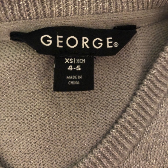 Sliver Metallic George Cardigan Size XS 4/5 - Picture 2 of 4
